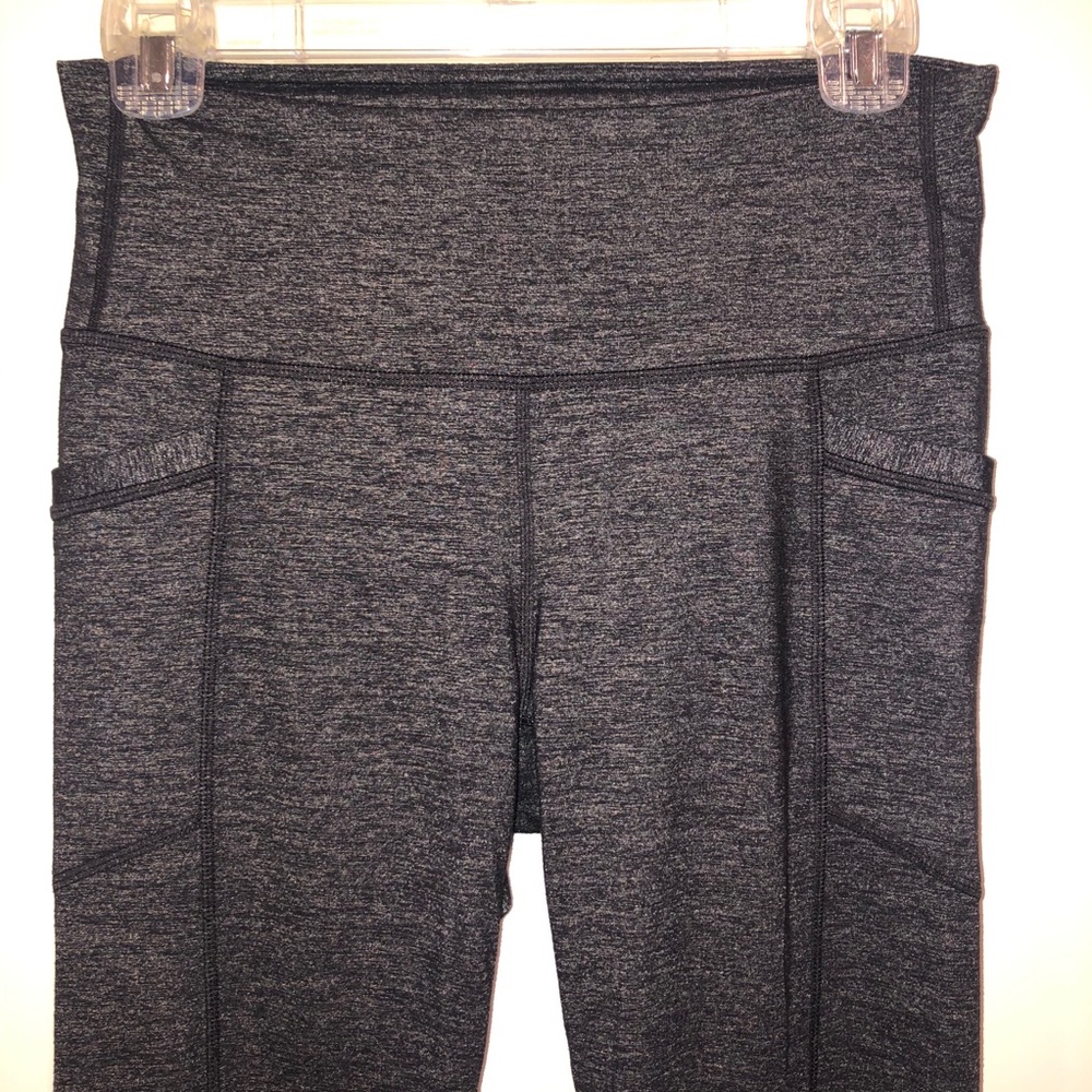 Dark gray heather shimmer Athleta leggings